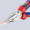 KNIPEX 08 25 145 Needle-Nose Combination Pliers with comfort handles chrome-plated 145 mm