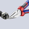KNIPEX 08 25 185 SB Needle-Nose Combination Pliers with comfort handles chrome-plated 185 mm