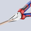 KNIPEX 08 25 185 SB Needle-Nose Combination Pliers with comfort handles chrome-plated 185 mm