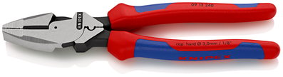 KNIPEX 09 12 240 SB Lineman's Pliers American style with multi-component grips black atramentized 240 mm (self-service card/blister)