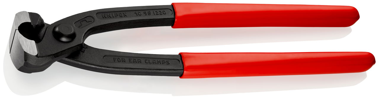 KNIPEX 10 98 I220 Ear Clamp Pliers with plastic coating black atramentized 220 mm