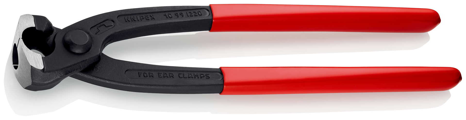 KNIPEX 10 99 I220 Ear Clamp Pliers with plastic coating black atramentized 220 mm