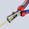 KNIPEX 11 02 160 SB Insulation Stripper with opening spring, universal with comfort handles black atramentized 160 mm
