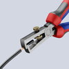 KNIPEX 11 02 160 SB Insulation Stripper with opening spring, universal with comfort handles black atramentized 160 mm