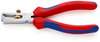 KNIPEX 11 05 160 SB Insulation Stripper with opening spring, universal with multi-component grips chrome-plated 160 mm (self-service card/blister)