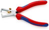 KNIPEX 11 05 160 SB Insulation Stripper with opening spring, universal with multi-component grips chrome-plated 160 mm (self-service card/blister)