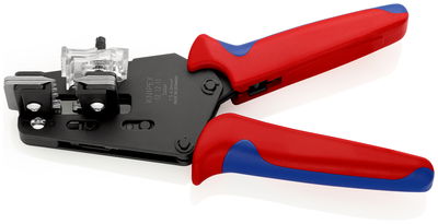 KNIPEX 12 12 11 Precision Insulation Stripper with adapted blades with multi-component grips burnished 195 mm
