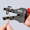 KNIPEX 12 21 180 SB Insulation Stripper with adapted blades with plastic grips black lacquered 180 mm (self-service card/blister)