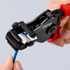 KNIPEX 12 21 180 SB Insulation Stripper with adapted blades with plastic grips black lacquered 180 mm (self-service card/blister)