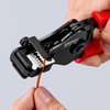 KNIPEX 12 21 180 Insulation Stripper with adapted blades with plastic grips black lacquered 180 mm