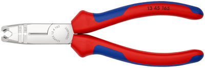 KNIPEX 13 45 165 Stripping Pliers with multi-component grips chrome-plated 165 mm