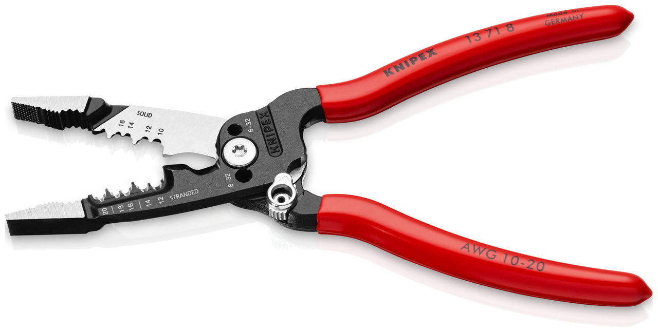 KNIPEX 13 71 8 WireStripper Multifunction Electrician Pliers American style with plastic coating black atramentized 200 mm – Image 2 of 4