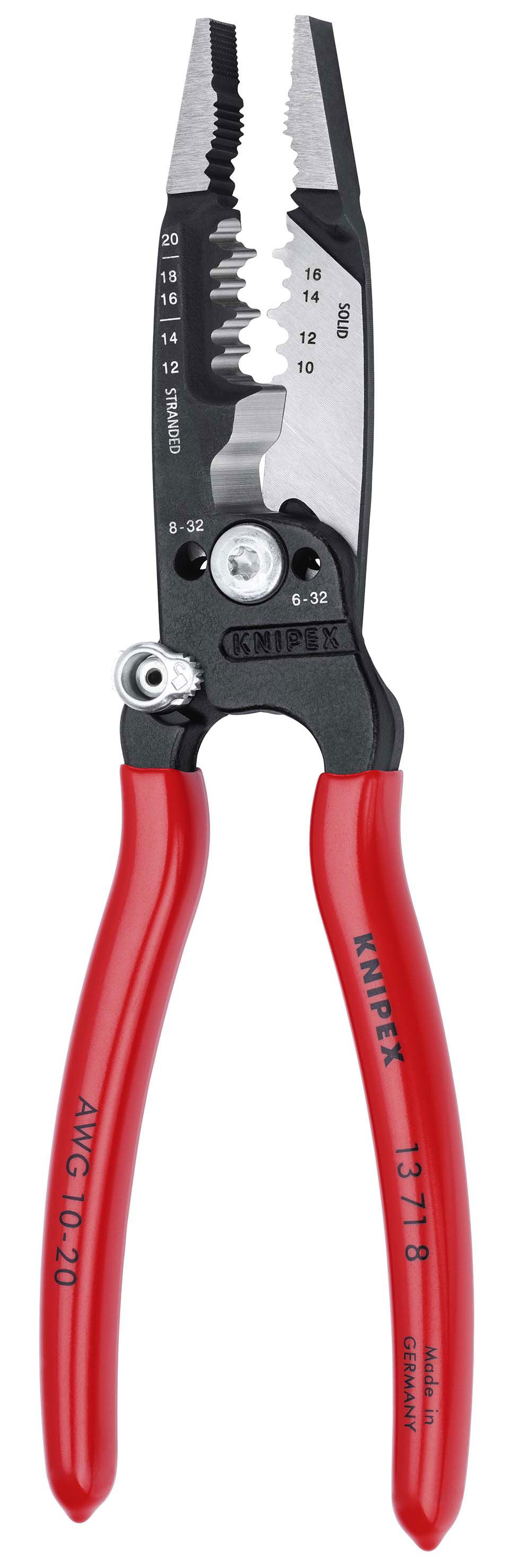 KNIPEX 13 71 8 WireStripper Multifunction Electrician Pliers American style with plastic coating black atramentized 200 mm – Image 3 of 4