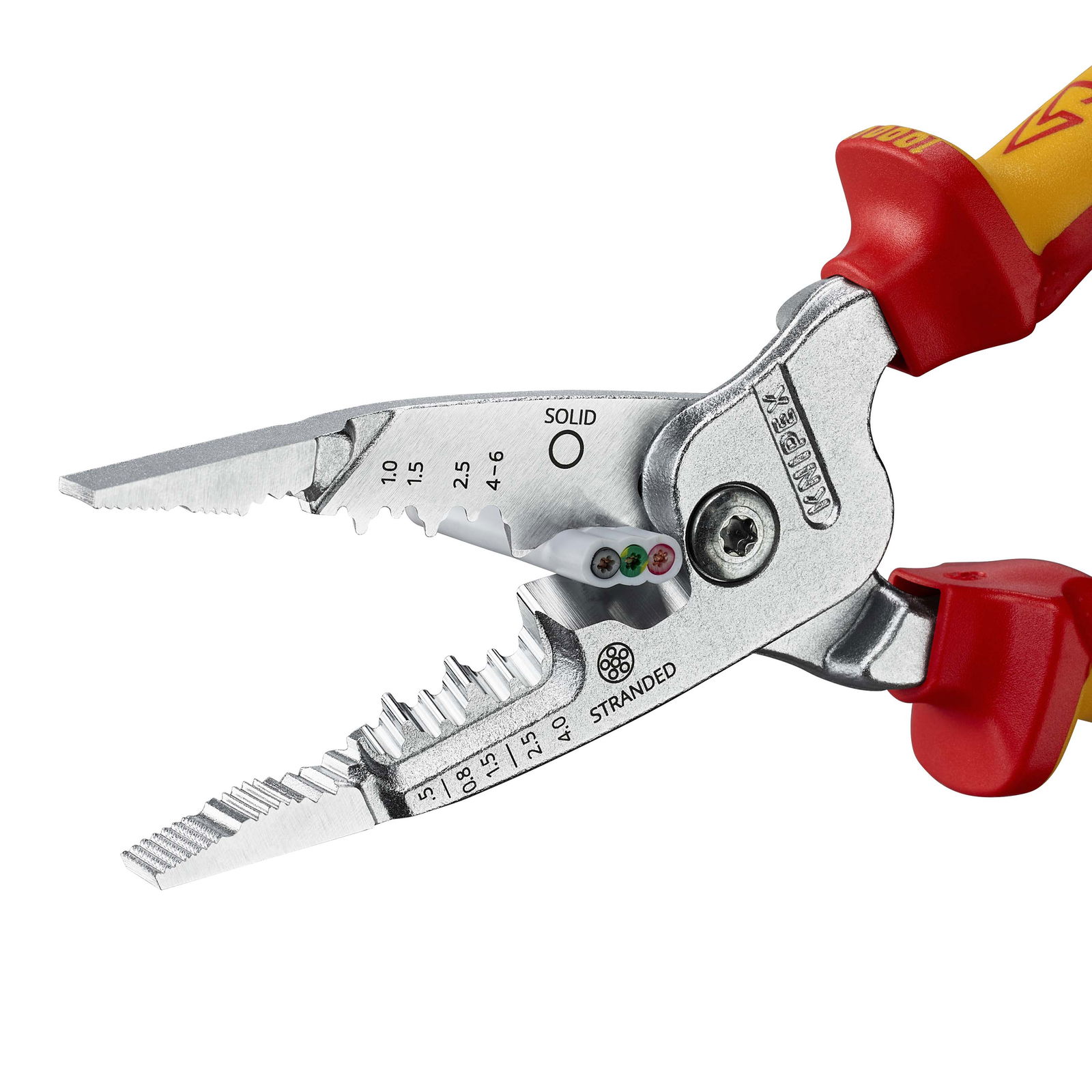 KNIPEX 13 76 200 ME WireStripper metric version insulated with multi-component grips, VDE-tested chrome-plated 200 mm – Image 5 of 5