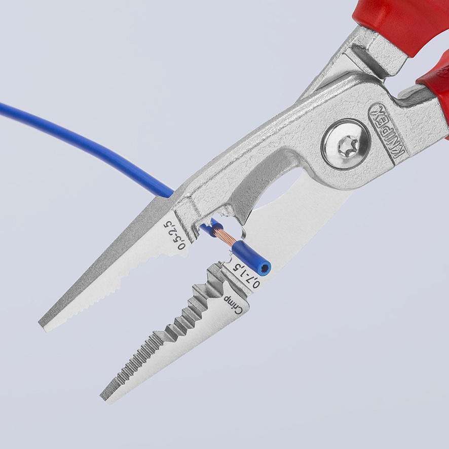 KNIPEX 13 86 200 Pliers for Electrical Installation insulated with multi-component grips, VDE-tested chrome-plated 200 mm – Image 5 of 6