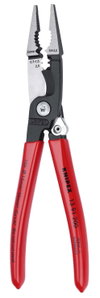 KNIPEX 13 91 200 Pliers for Electrical Installation with plastic coating black atramentized 200 mm