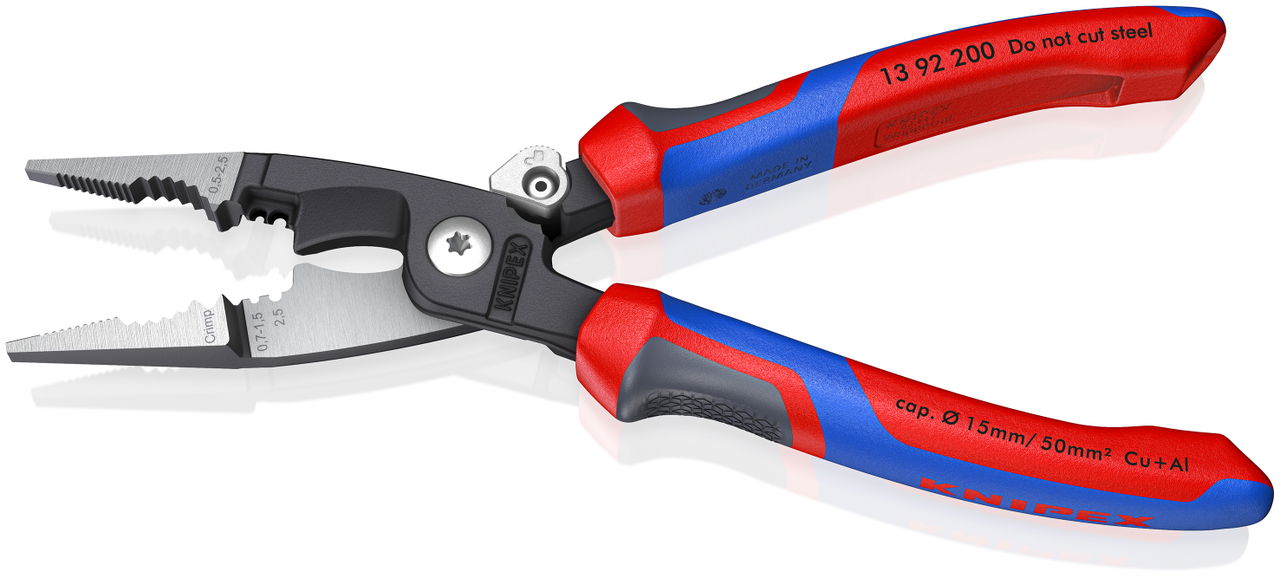 KNIPEX 13 92 200 Pliers for Electrical Installation with comfort handles black atramentized 200 mm – Image 2 of 7