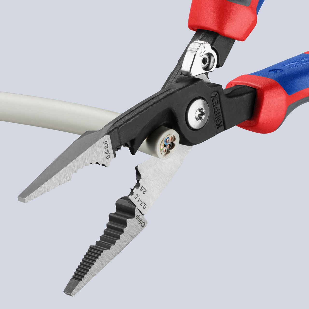 KNIPEX 13 92 200 Pliers for Electrical Installation with comfort handles black atramentized 200 mm – Image 5 of 7
