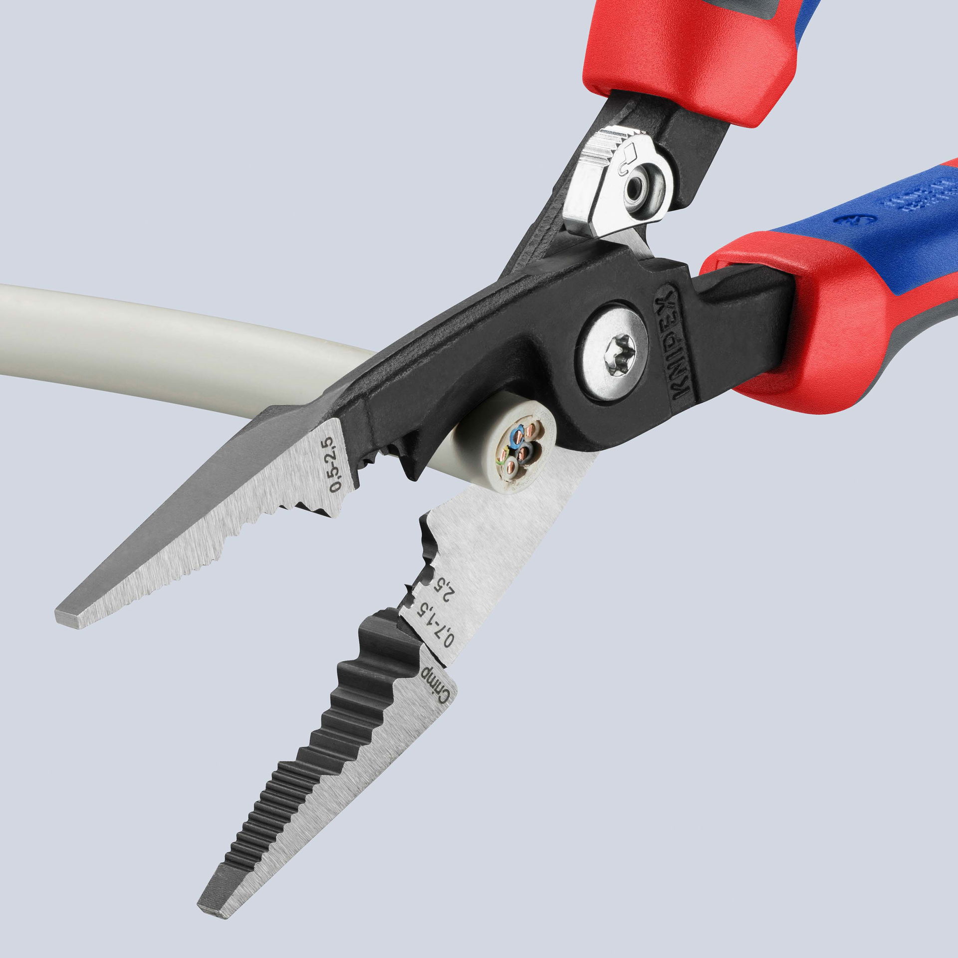 KNIPEX 13 92 200 Pliers for Electrical Installation with comfort handles black atramentized 200 mm – Image 5 of 7