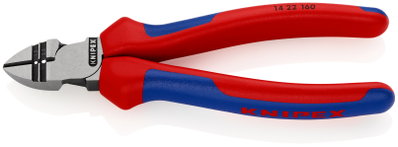KNIPEX 14 22 160 Diagonal Insulation Stripper with multi-component grips black atramentized 160 mm