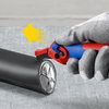 KNIPEX 16 50 145 SB Stripping Knife with guide shoe and ratchet function with multi-component handles 146 mm