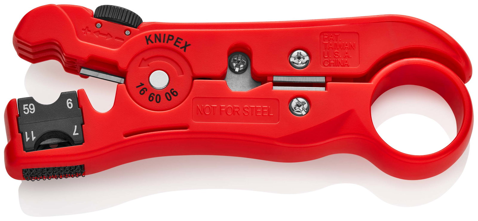 KNIPEX 16 60 06 SB Wire Stripping Tool for coax and data cable  125 mm – Image 2 of 7