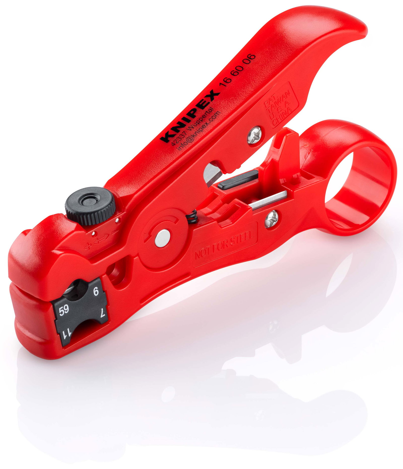 KNIPEX 16 60 06 SB Wire Stripping Tool for coax and data cable  125 mm – Image 4 of 7