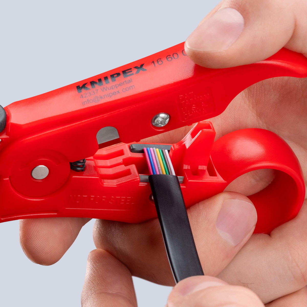 KNIPEX 16 60 06 SB Wire Stripping Tool for coax and data cable  125 mm – Image 6 of 7