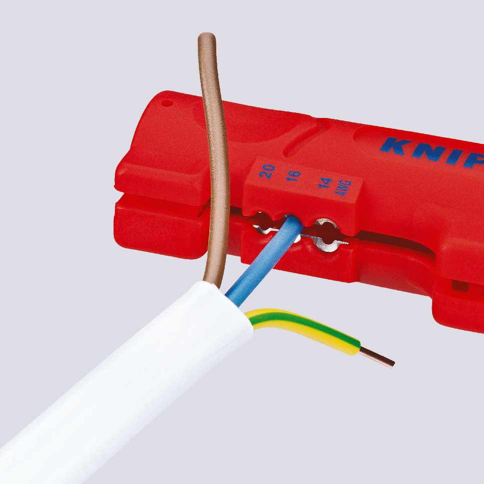 KNIPEX 16 64 125 SB Stripping Tool for flat and round cable  125 mm – Image 4 of 5