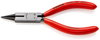 KNIPEX 19 01 130 SB Round Nose Pliers with cutting edge (Jewellers' Pliers) plastic coated black atramentized 130 mm (self-service card/blister)