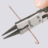 KNIPEX 19 01 130 SB Round Nose Pliers with cutting edge (Jewellers' Pliers) plastic coated black atramentized 130 mm (self-service card/blister)