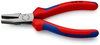 KNIPEX 20 02 160 SB Flat Nose Pliers with multi-component grips black atramentized 160 mm (self-service card/blister)