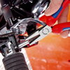 KNIPEX 20 06 160 Flat Nose Pliers insulated with multi-component grips, VDE-tested chrome-plated 160 mm