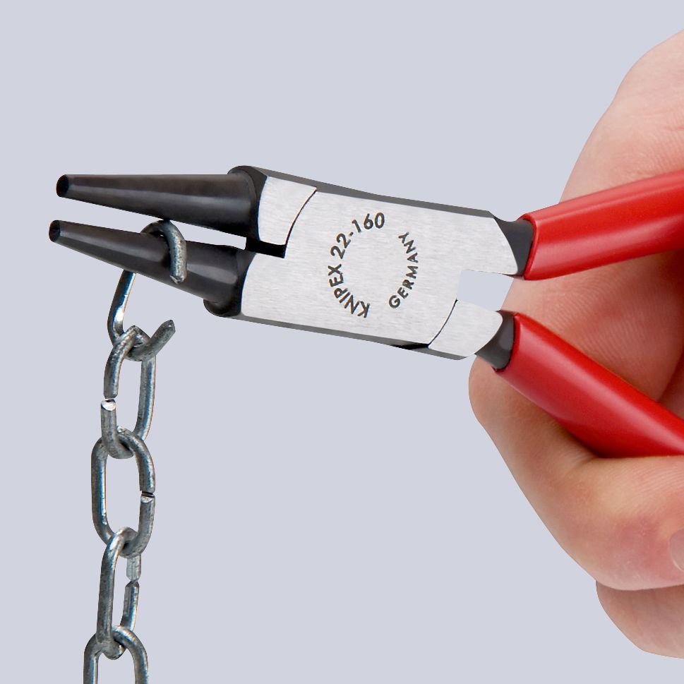 KNIPEX 22 01 140 Round Nose Pliers with plastic coating black atramentized 140 mm – Image 3 of 3