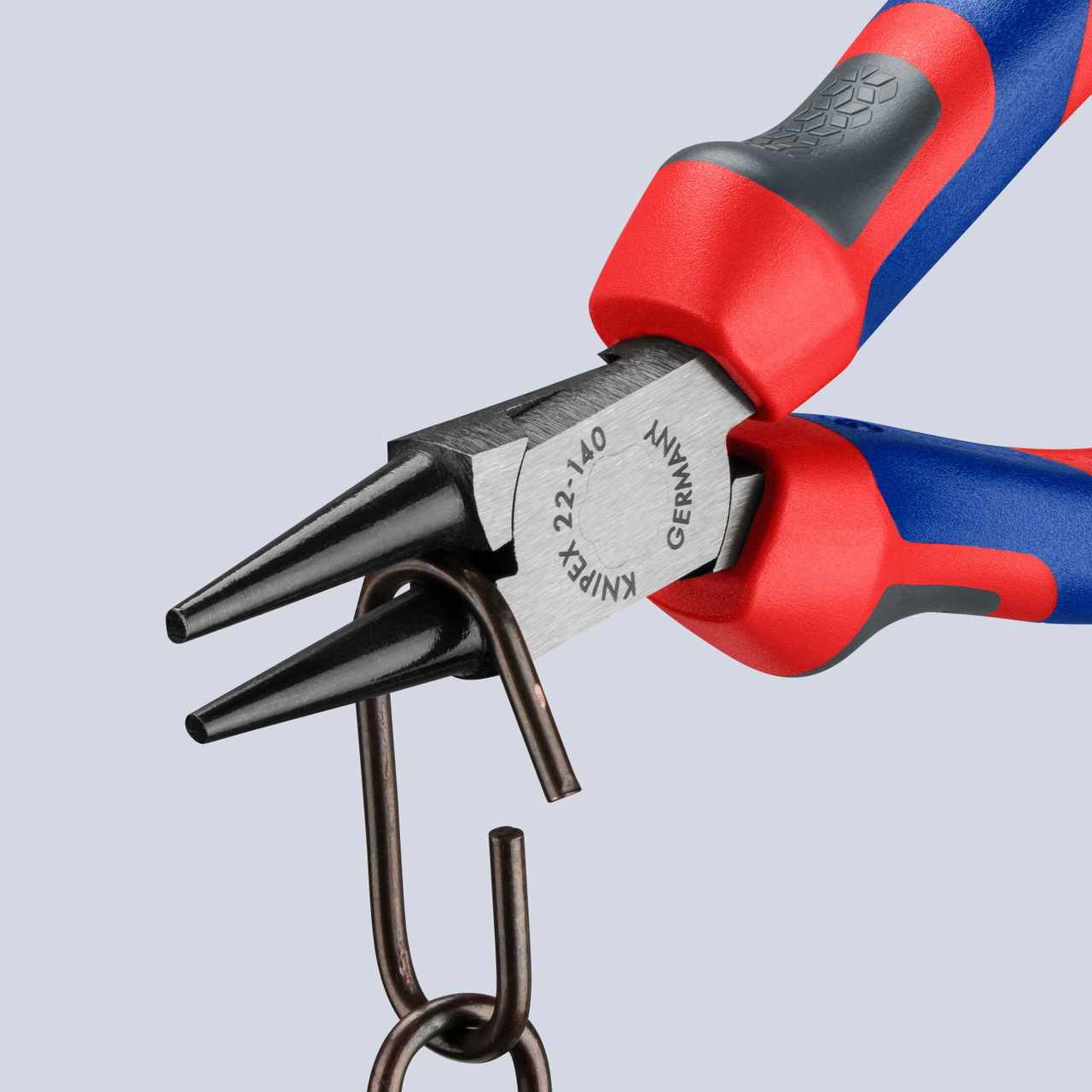 KNIPEX 22 02 140 Round Nose Pliers with comfort handles black atramentized 140 mm – Image 4 of 6