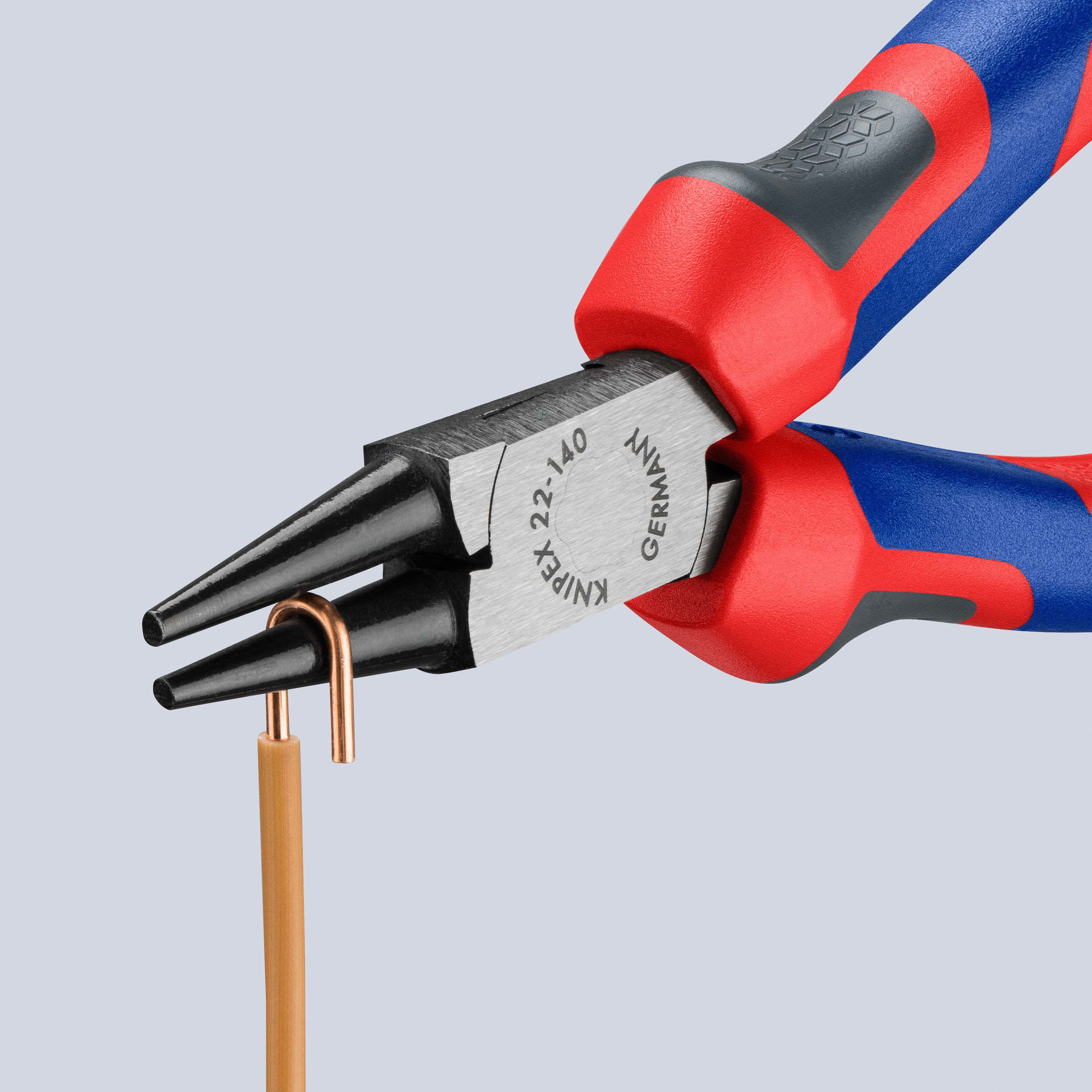 KNIPEX 22 02 140 Round Nose Pliers with comfort handles black atramentized 140 mm – Image 5 of 6