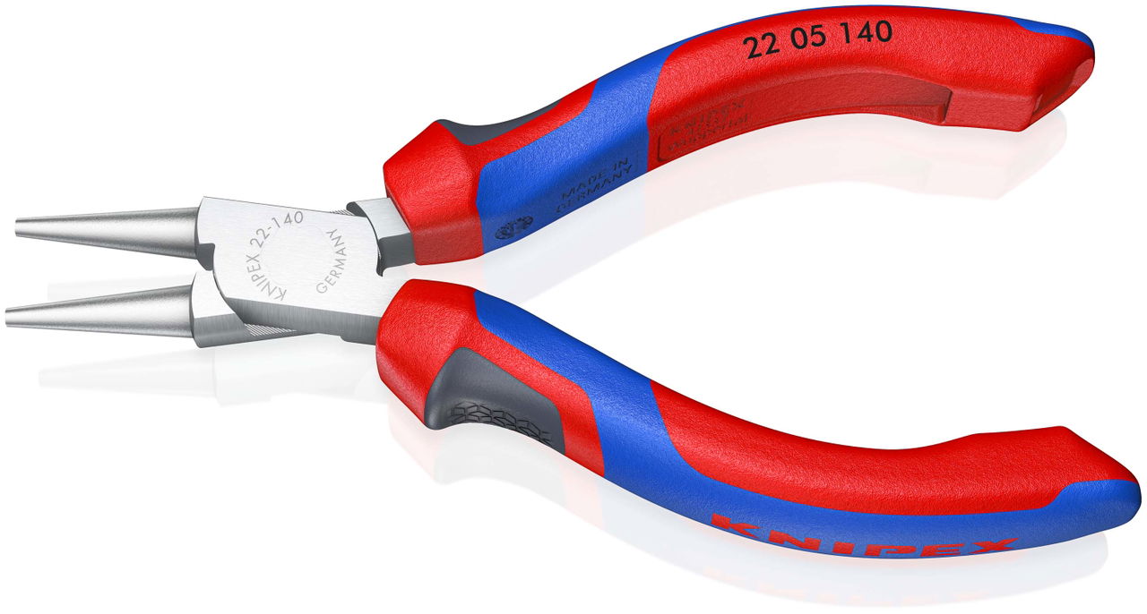 KNIPEX 22 05 140 Round Nose Pliers with comfort handles chrome-plated 140 mm – Image 2 of 6