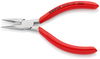 KNIPEX 25 03 125 Snipe Nose Side Cutting Pliers (Radio Pliers) plastic coated chrome-plated 125 mm