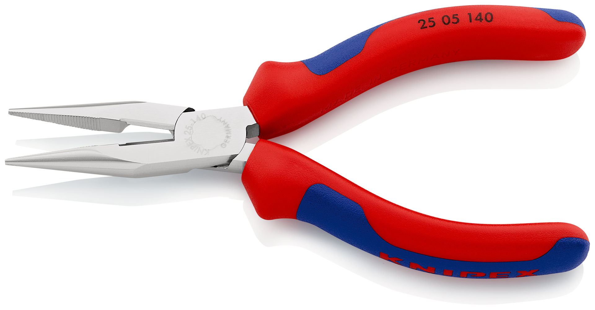 KNIPEX 25 05 140 Snipe Nose Side Cutting Pliers (Radio Pliers) with multi-component handles chrome-plated 140 mm – Image 2 of 2