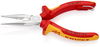 KNIPEX 25 06 160 T Snipe Nose Side Cutting Pliers (Radio Pliers) insulated with multi-component grips, VDE-tested with integrated insulated tether attachment point for a tool tether chrome-plated 160 mm