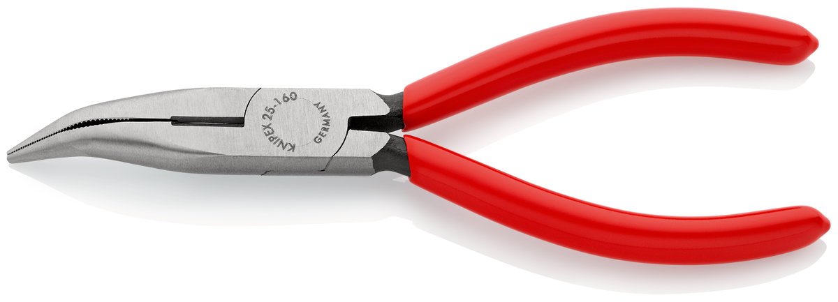 KNIPEX 25 21 160 Snipe Nose Side Cutting Pliers (Radio Pliers) with plastic coating black atramentized 160 mm
