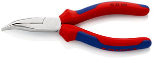 KNIPEX 25 25 160 Snipe Nose Side Cutting Pliers (Radio Pliers) with multi-component grips chrome-plated 160 mm