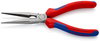 KNIPEX 26 12 200 Snipe Nose Side Cutting Pliers (Stork Beak Pliers) with multi-component grips black atramentized 200 mm