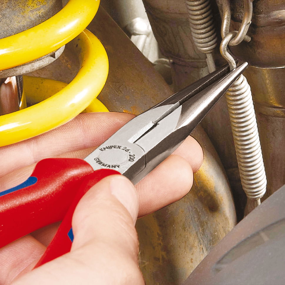 KNIPEX 26 11 200 Snipe Nose Side Cutting Pliers (Stork Beak Pliers) with plastic coating black atramentized 200 mm – Image 3 of 4