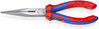 KNIPEX 26 12 200 Snipe Nose Side Cutting Pliers (Stork Beak Pliers) with comfort handles black atramentized 200 mm