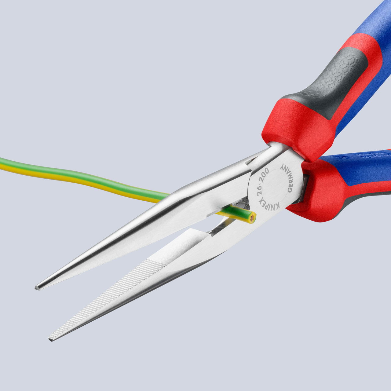 KNIPEX 26 15 200 Snipe Nose Side Cutting Pliers (Stork Beak Pliers) with comfort handles chrome-plated 200 mm – Image 2 of 5