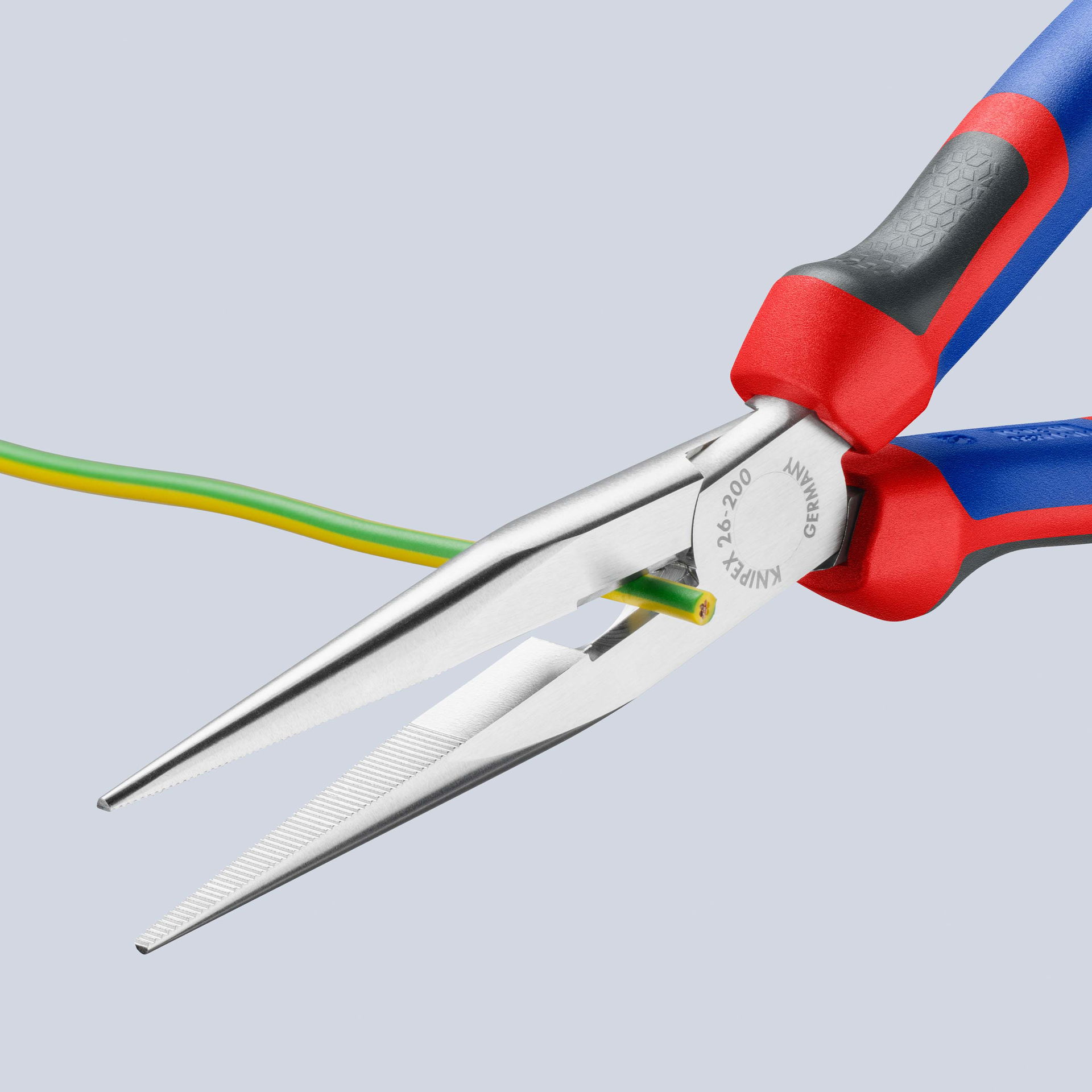 KNIPEX 26 15 200 Snipe Nose Side Cutting Pliers (Stork Beak Pliers) with comfort handles chrome-plated 200 mm – Image 2 of 5