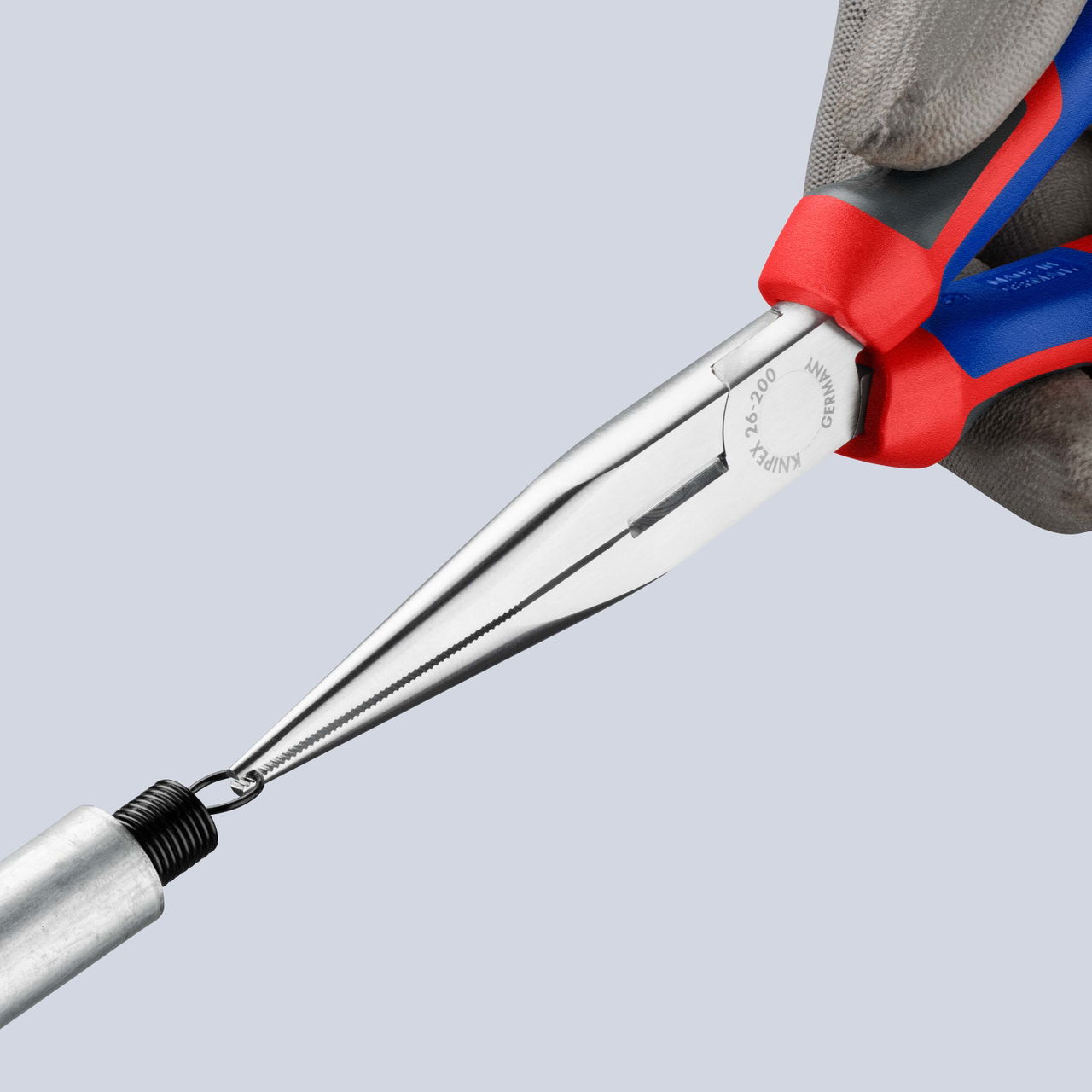 KNIPEX 26 15 200 Snipe Nose Side Cutting Pliers (Stork Beak Pliers) with comfort handles chrome-plated 200 mm – Image 4 of 5