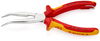 KNIPEX 26 26 200 T Snipe Nose Side Cutting Pliers (Stork Beak Pliers) insulated with multi-component grips, VDE-tested with integrated insulated tether attachment point for a tool tether chrome-plated 200 mm