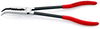 KNIPEX 28 81 280 Long Reach Needle Nose Pliers with transverse profiles plastic coated black atramentized 280 mm